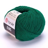 YarnArt Jeans 92 priadza / fľaškovo zelená