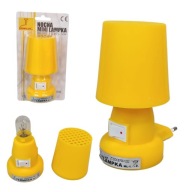 Nočná lampa mini max 10W IP20 žltá E14 žiarovka, teplá farba do objímky