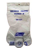 Jednorazové plastové šmykové rukavice, 100 ks orig.