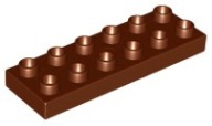 LEGO DUPLO 98233 TANIER 2X6 hnedá NOVINKA (10g)