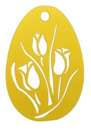 4. Prelamovaný prívesok na jarné vajíčko, kvet TULIPÁN