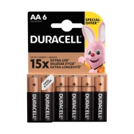 Duracell AA alkalická batéria (R6) 6 ks.