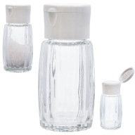 KUCHYNSKÝ ZÁSOBNÍK NA KORENIE S KLAPOU BIELY 50ml NÁDOBKA NA SOLNÉ KORENIA