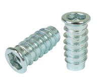 10x nástrčná skrutka M8 x 28 mm, dvojzávitová, skrutkovacia, drážkovaná skrutka do dreva