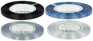 4 x Saténová stuha 6mm 32m - ŠEDÁ ČIERNA SET
