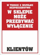 Nálepka POČET ĽUDÍ V PREDAJNI na vstup - 15x20