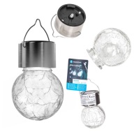 SLNEČNÁ ZÁHRADNÁ LAMPA Sklenená guľová závesná 5 cm LAMPOVÁ ZÁSADNÁ LAMPA