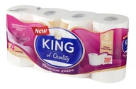 TOALETNÝ PAPIER KING 4 VRSTVOVÝ 8 VALCOV 150 listov ultramäkký