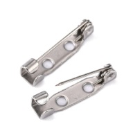 10 ks. zapínanie, strieborný brošňový základ 20x5mm