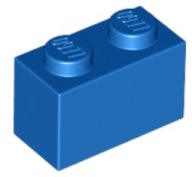 LEGO BEAM 1X2 MODRÁ Č. 3004 ZA 3 KUSY