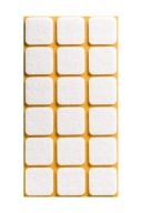 Samolepiace plstené podložky pod štvorcový nábytok – BIELE 25x25mm