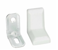 Kovový uholník fi4, farba: biela + plast, 4 ks.