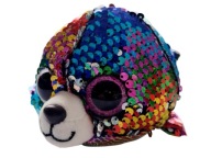 Plyšová flitrová obojstranná pečať RAINBOW
