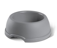 Plastová miska pre psov L, 1,3L, šedá, priem 24,5 cm,