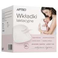 Jednorazové laktačné vložky Apteo Care, telovej farby, 60 kusov
