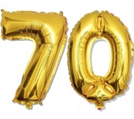 Balón fóliový číslo 70 narodeniny ZLATÁ párty VEĽKÉ ozdoby HEL 100cm