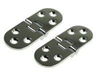 2X Strojový záves na stôl, sklopná doska, chróm, 80 x 30 mm