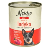 NEKKO DOSPELÉ VLHKÉ KRMIVO PRE PSA KONZERVY MORKY 800g