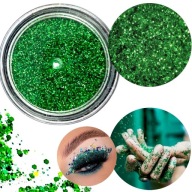 Voľné zelené trblietky na ZDOBENIE TVÁRE TELA PERY VLASY Greens Lime