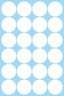 Nálepky CIRCLES Bodky 5cm 24ks Biele