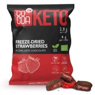 Jahody v tmavej čokoláde bez pridaného cukru keto BIO 40g
