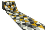 šírka 60 cm GEOMETRICKÝ KOBEREC LUNA HORČICOVÁ SIVÁ TROJUHOLNÍKY