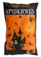 UMELÝ HALLOWEENSKÝ PAVÚČIK, BIELY, 40g, S PAVÚKMI