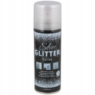 Spray trblietavý strieborný rýchloschnúci dekoračný univerzálny lak 200ml