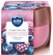 PARAFÍNOVÁ SVIEČKA VONNÁ SVIEČKA zo skla 24H 130G BISPOL FROSTED BERRIES