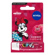 NIVEA Disney Minnie Mouse Cherry Cupcake ošetrujúci rúž, 4,8g
