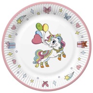 Taniere 22,7 cm ''Farebné jednorožce'' /8 kusov