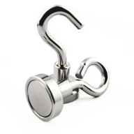 SILNÝ NEODYMIOVÝ MAGNET 16 MM SO STROPNÝM HÁKOM