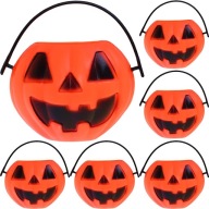 Košík, vedierko, vrecúško nádoba na cukrovinky Halloweenska dekorácia Tekvica 6 ks