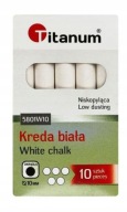 Školská krieda titánová biela 10 ks okrúhly priemer 10 mm 75120