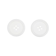 2ks gombíky 4 dierky plastové 30mm biele C