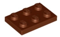LEGO PLATE 2X3 HNEDÁ Č. 3021 PRE 3 KS