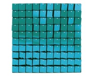 Dekoračný panel, modrý, čierny podklad, 30x30 cm/ 100 štvorcov