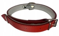 Červený kožený obojok pre psa 13x400 mm