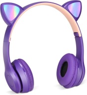 SLÚCHADLÁ PRE DETI BLUETOOTH MAČACIE UŠI MAČKA LED RGB MIKROfón do uší