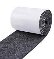 Plstený pás 3mm s lepidlom, 160x10cm - sivý