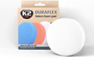 K2 DURAFLEX Leštiaci špongia na suchý zips, biela, ľahká abrazívna