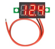 VOLTMETER 3-40VDC, DVOJ VODIČ, ČERVENÝ