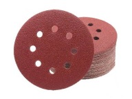 50 KUSOV! BRÚSNY DISK DISK NA VELCRO DISKY S OTVORMI 8 OTVOROV 125 mm