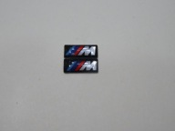 2x Nálepky s logom Emblémy na ráfiky volantov BMW MPOWER 16x7 mm strieborné
