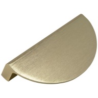 Polmesiaca polkruhová nábytková úchytka AL-008, rozteč 64mm, brúsené zlato