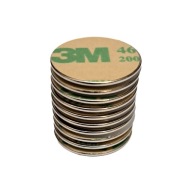 Neodymový magnet 20x1 mm s 3M lepiacou páskou 10 ks