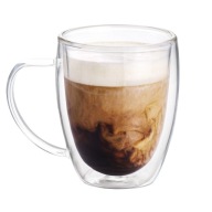 Termálne sklo s dvojitým dnom 350 ml Na čaj Káva Latte Hrubé sklo