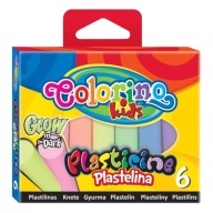Plastelína 6 farieb svieti v tme žiara COLORINO 42680PTR