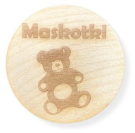 DREVENÝ ODZNAK MASKOT TANIEK PRE TANIERE ZÁSUVKOVÝCH SKRINÍKOV