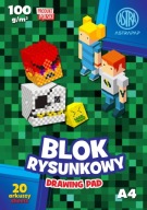 Kresliaca podložka Astra 20 kariet A4 pre fanúšika Minecraftu